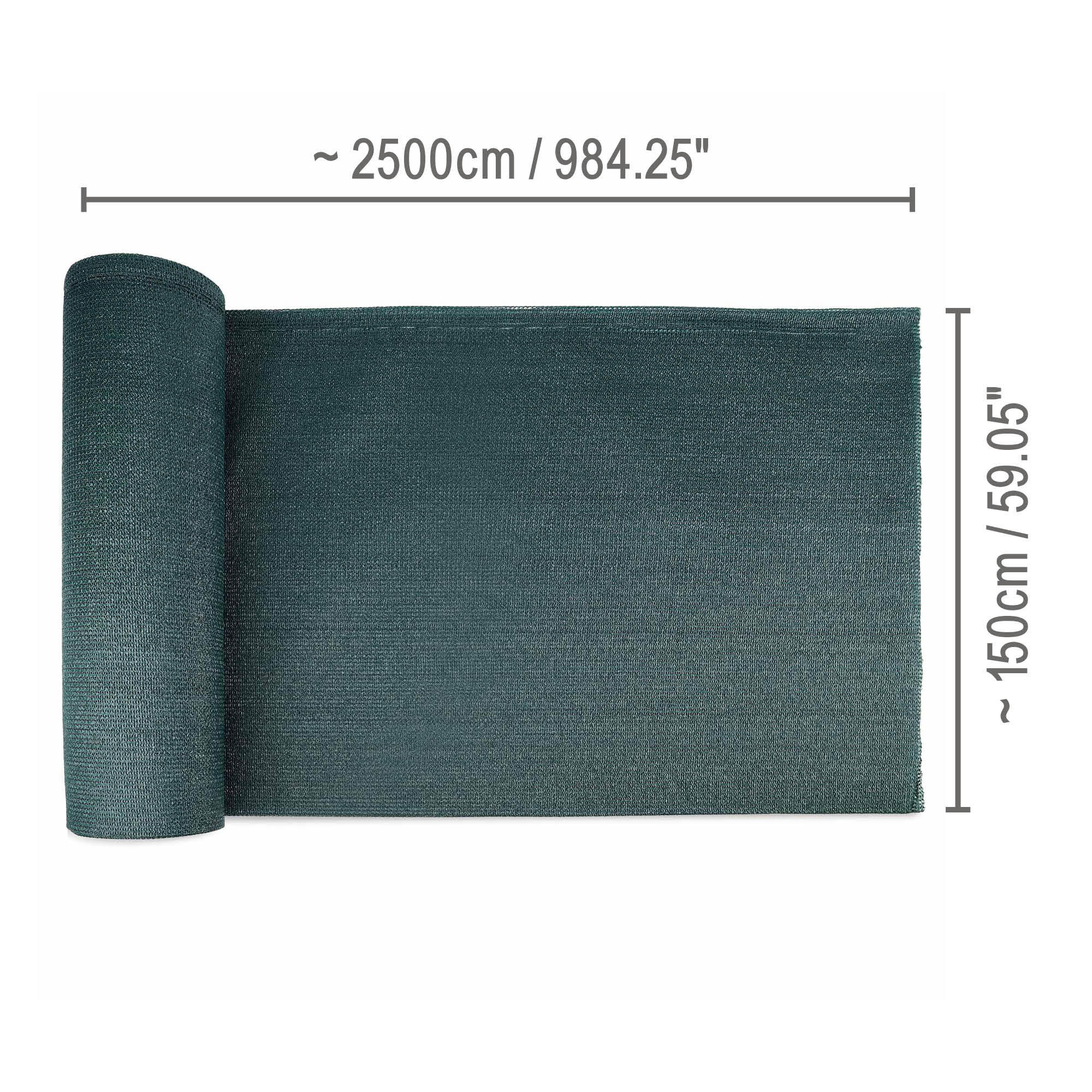 SICHTSCHUTZZAUN SolVision SG80 150/2500 cm Grün - Grün, Kunststoff (2500/150cm) - Sol Royal