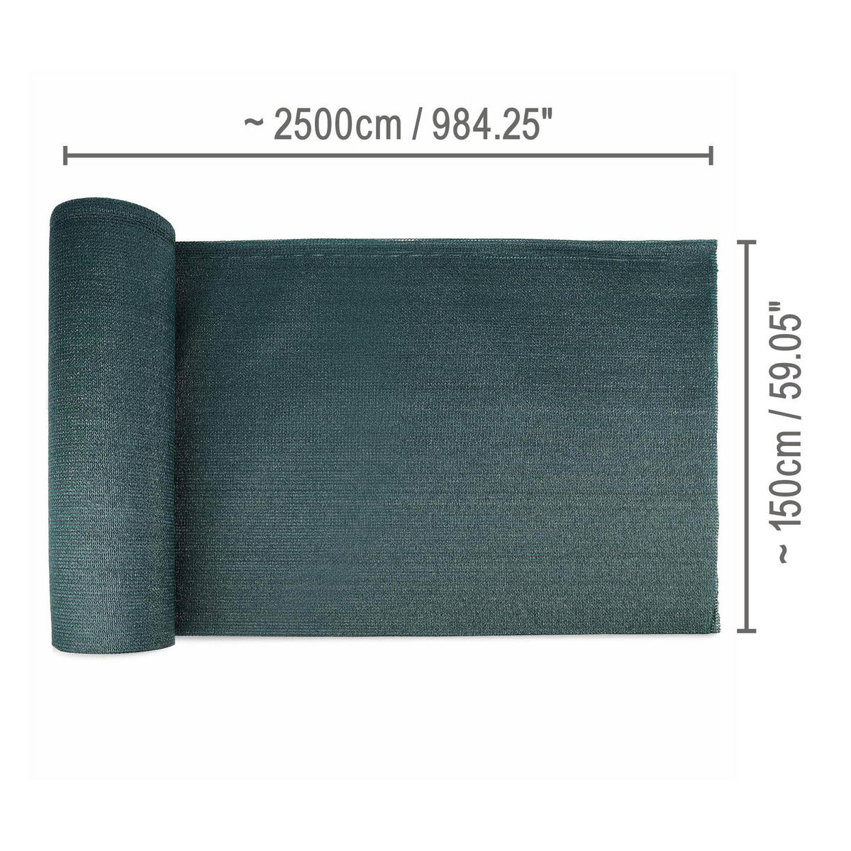 SICHTSCHUTZZAUN SolVision SG80 150/2500 cm Grün - Grün, Kunststoff (2500/150cm) - Sol Royal