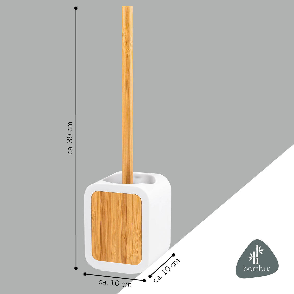 WC-GARNITUR, weiß - Weiß, Kunststoff (10/39/10cm) - eluno