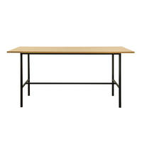 ESSTISCH Gaia Natürlich - Schwarz 90 x 160 - Braun, Holzwerkstoff (160/90/75cm) - Kenay Home