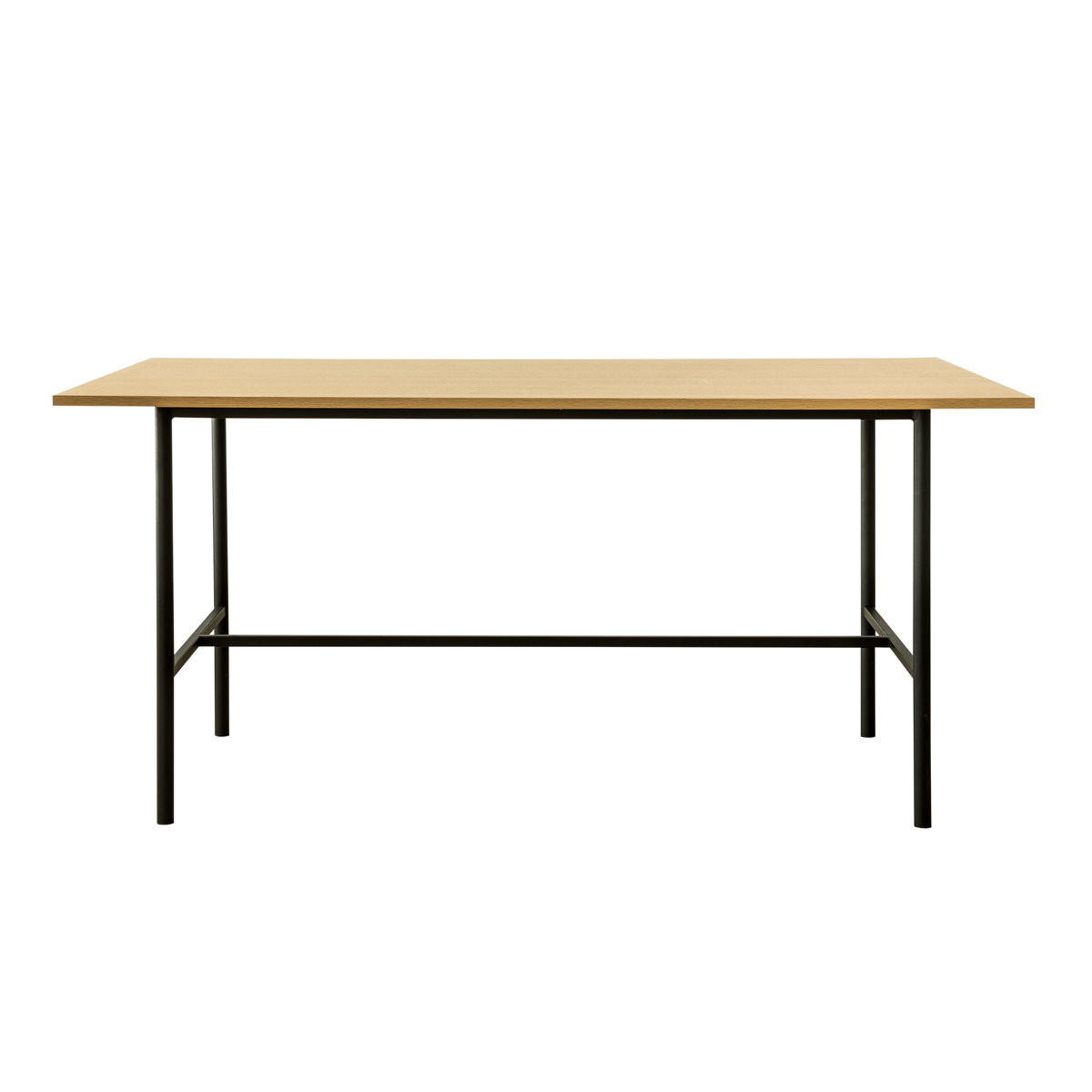 ESSTISCH Gaia Natürlich - Schwarz 90 x 160 - Braun, Holzwerkstoff (160/90/75cm) - Kenay Home