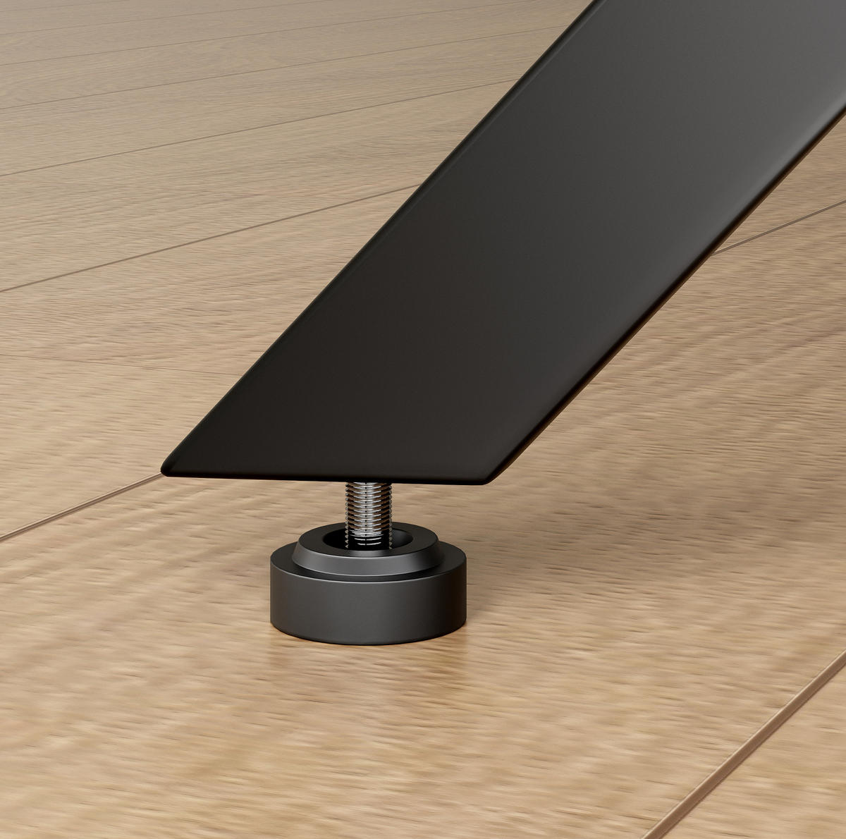 BEISTELLTISCH aus Eisen und Spanplatte 80x80x75 cm Schwarz mit höhenverstellbaren Füßen und stabilem X-Gestell - Schwarz, Holzwerkstoff (80/80/75cm) - Modfu