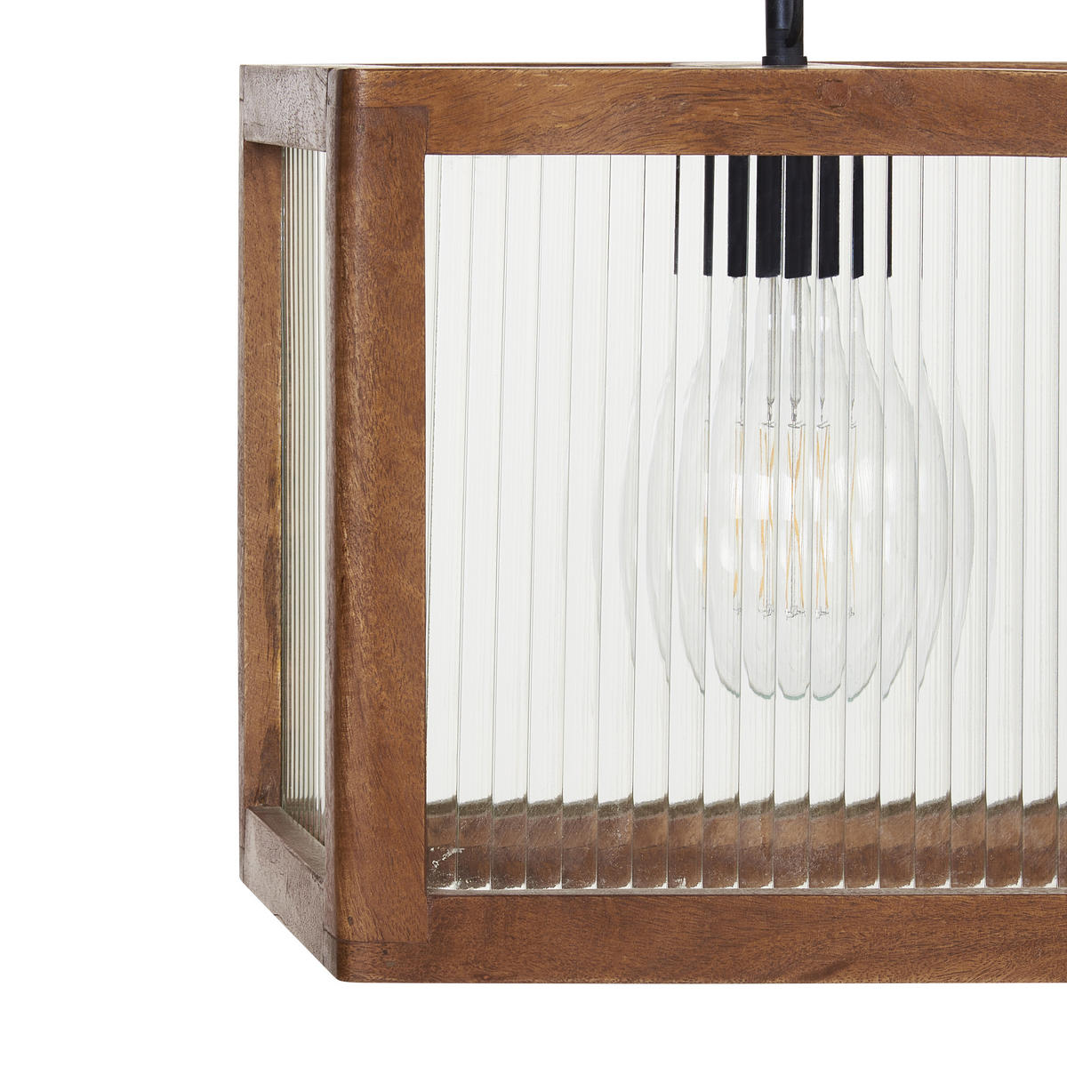HÄNGELEUCHTE Penna 25/65/151 cm - Hellbraun, Holz (25/65/151cm) - Beliani