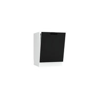 FRONTBLENDE FZ 60 PU - Morvex -Zeitlose Küchenoptik - Schwarz, Holz/Metall (59.6/71.3/1.8cm) - ROYAL24_MARKT