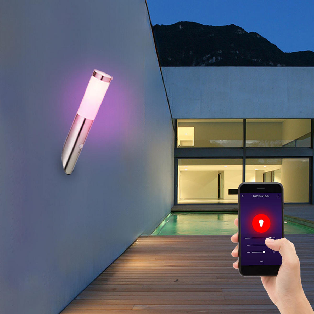 LED AUSSENLEUCHTE Edelstahl Silber Opal 2er Set - Silberfarben, Kunststoff (7.6/7.6/40cm)