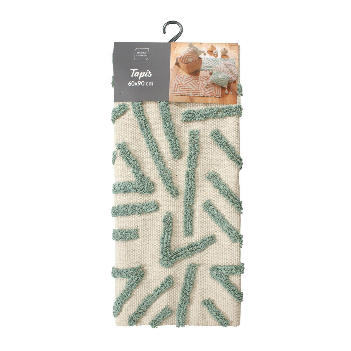 BADTEPPICH Athena 60/90 cm - Grün, Naturmaterialien (60/90cm) - Douceur d´intérieur