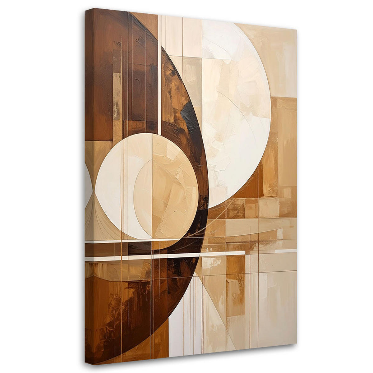 LEINWANDBILD 3D und geometrisch 40x60cm - Beige, Textil (40/60cm) - Feeby