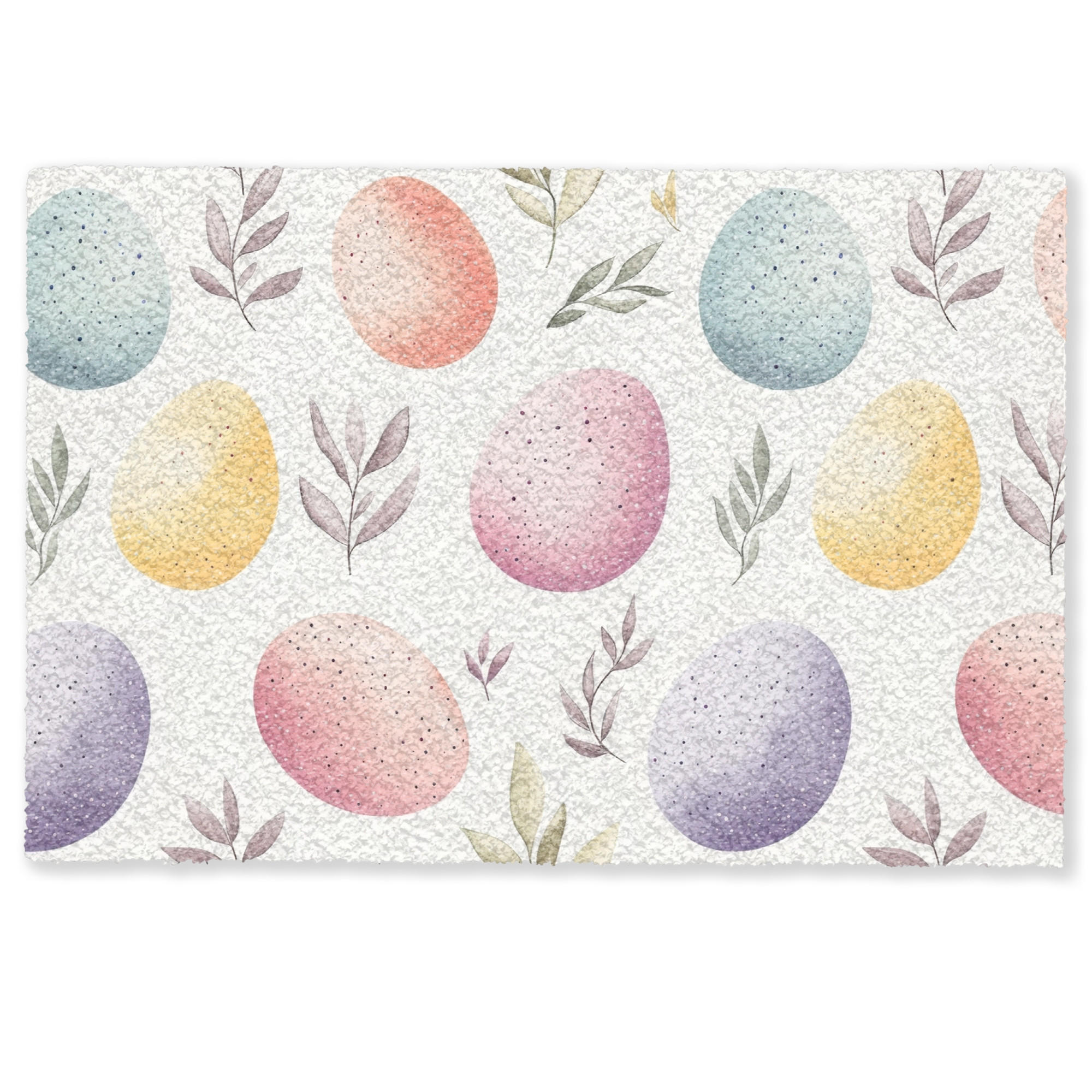 FUSSMATTE Eier - Bunt - Muster Teppichmatte 60x40 cm - Multicolor, Kunststoff (40/60cm) - MuchoWow