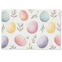 FUSSMATTE Eier - Bunt - Muster Teppichmatte 60x40 cm - Multicolor, Kunststoff (40/60cm) - MuchoWow
