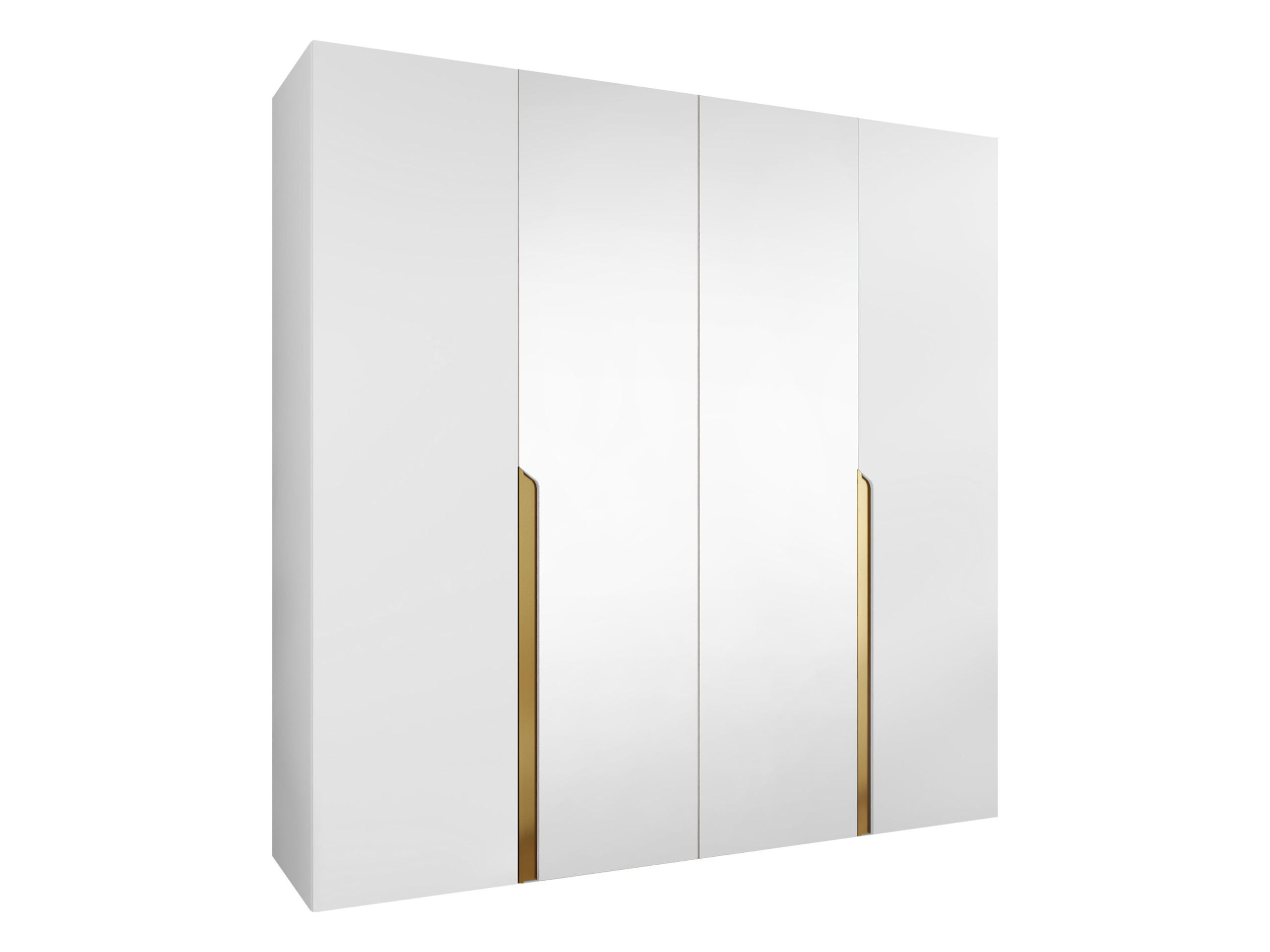 DREHTÜRENSCHRANK Mila II 200 - Goldfarben/Schwarz, Holzwerkstoff/Kunststoff (200/202/52cm) - MIRJAN24