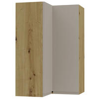 ECKHÄNGESCHRANK Avellino W14/60 Eiche Artisan / Cashmere Acryl Matt 60 / 60 / 96cm - Beige/Eiche Artisan, Holz/Holzwerkstoff (60/96/60cm) - Feldmann-Wohnen