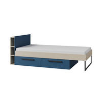 JUGENDBETT LIMA 11 90/200 cm in Kaschmir/Meeresblau - Kaschmir/Blau, Holzwerkstoff (90/200cm) - Deine Möbel 24
