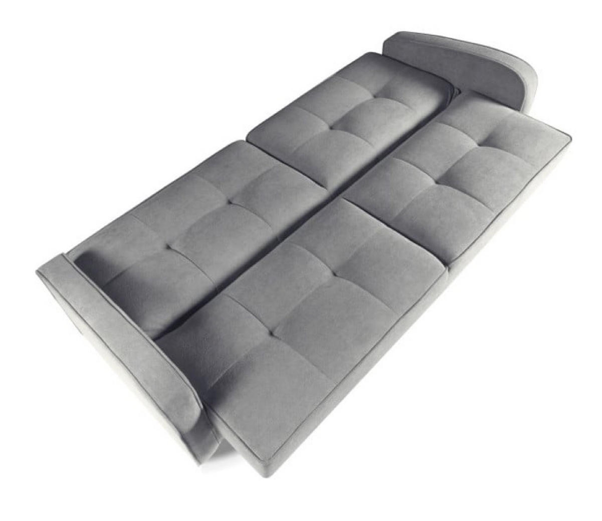 SOFA Grau ARIS Schlafsofa Ausziehbar Mit Schlaffunktion - Grau, Textil (222/90/93cm) - Sepro Meble