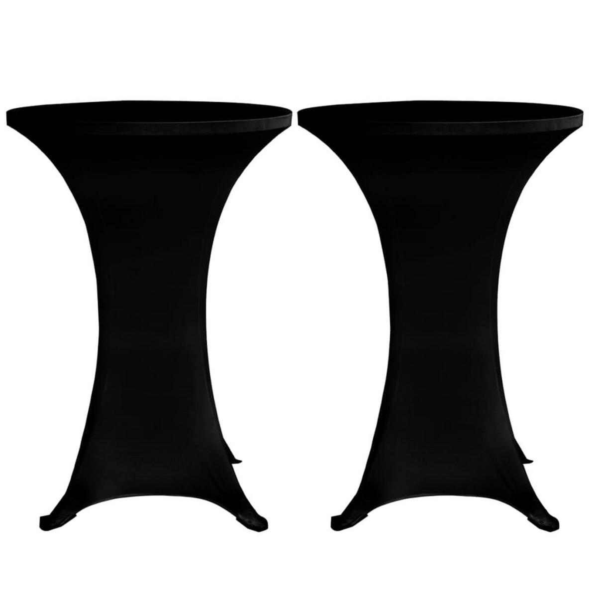 TISCHHUSSEN für Stehtische 4er-Set Amau Ø60 cm schwarz - Schwarz, Textil (60/60cm) - DELUKE