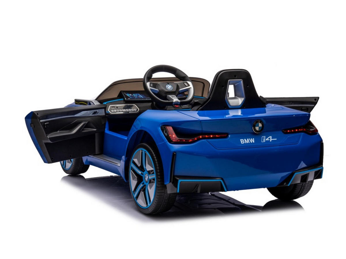 KINDER ELEKTROAUTO BMW i4 blau - Blau, Kunststoff (115/67/54cm) - TPFLiving