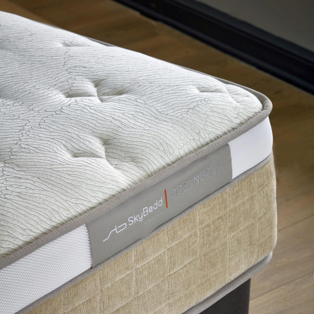 BOXBETT Ocean Bett mit Matratze 100x200 - Beige, Holz (100/200cm)