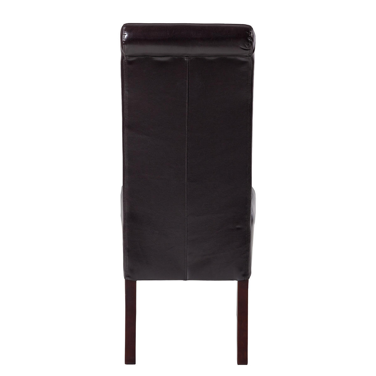 POLSTERSTUHL-SET - Kunstleder / Gummibaum massiv - Dunkelbraun, Kunststoff (48/107/66cm) - home24