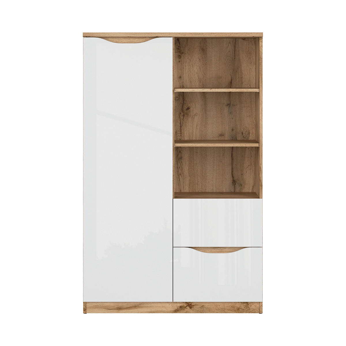 BÜCHERREGAL June Weiß und Holz - Weiß, Holzwerkstoff (90/148/40cm) - Petits-meubles