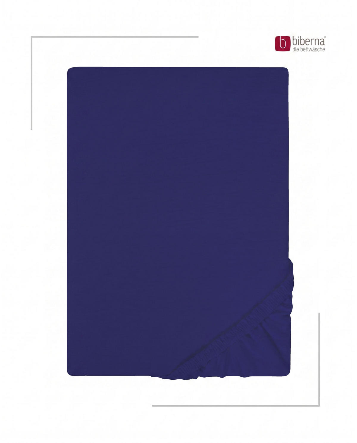 SPANNBETTTUCH Basic Jersey saphir, 90x190 cm - 100x200 cm - Dunkelblau, Textil (100/200cm) - biberna