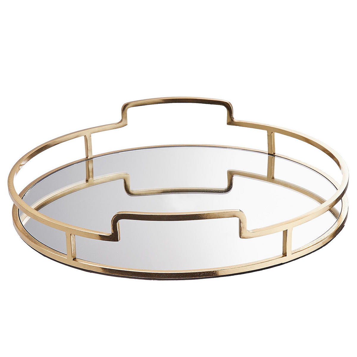 TABLETT Art Deco - Goldfarben, Glas/Metall (0.5cm) - Butlers