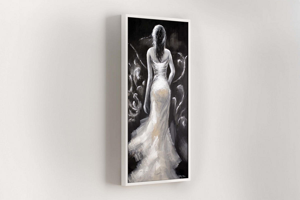 RUČNE MAĽOVANÝ AKRYLOVÝ OBRAZ 60/120 cm, čierny, zvierací motív - čierna, drevo/textil (60/120cm) - KUNSTLOFT
