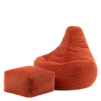 SITZSACK Dalton mit Hocker - Terracotta, Textil (90/73/84cm) - icon