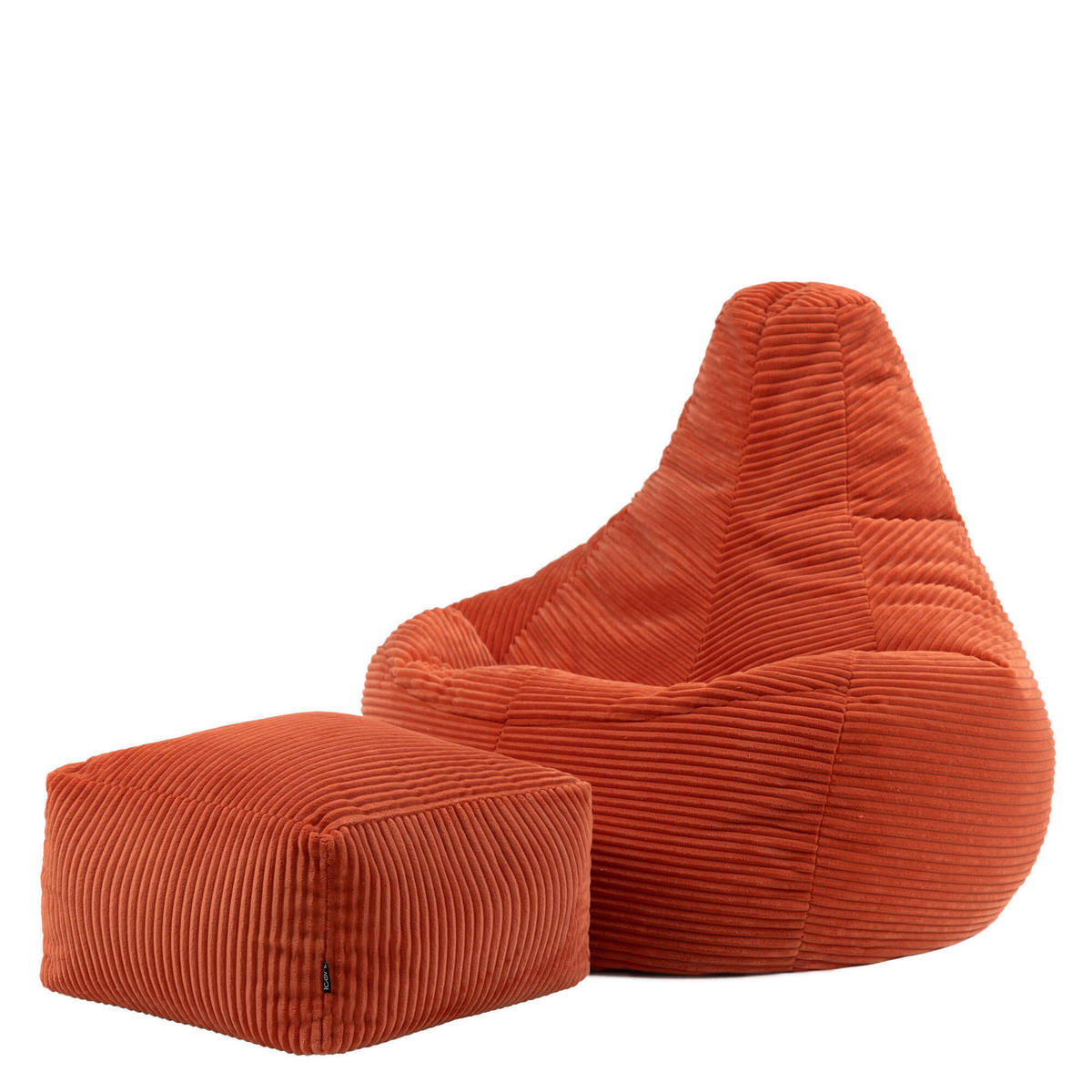SITZSACK Dalton mit Hocker - Terracotta, Textil (90/73/84cm) - icon