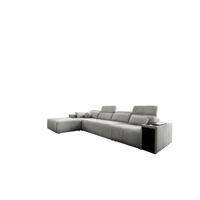 ECKSOFA mit Schlaffunktion und Mindy XII Stoff Verita Hellgrau Links - Hellgrau, Holz (202/348cm) - Kaiser Möbel