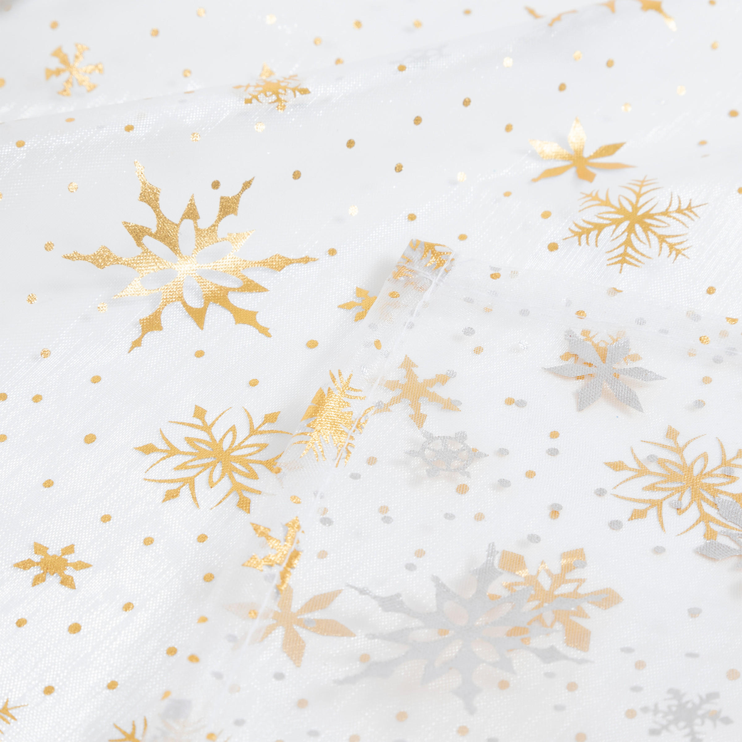 TISCHDECKE Schneeflocken fleckabweisend - Weiß, Kunststoff (240cm) - Atmosphera Createur d´interieur