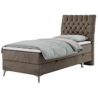 BOXBETT MILEN 90/200 Braun Velvet - H3 - Rechts Seite - Braun, Holz/Textil (90/200cm) - MKS