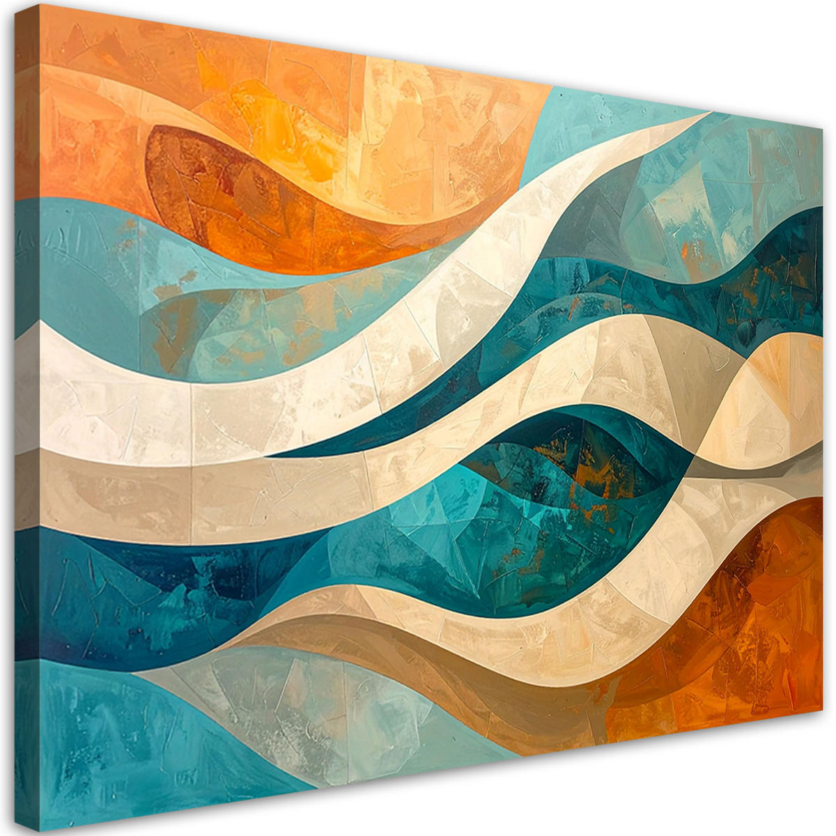 LEINWANDBILD 3D und geometrisch 60x40cm - Multicolor, Textil (60/40cm) - Feeby