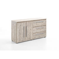 SIDEBOARD Bali Kommode Eiche Sand - Eichefarben/Silberfarben, Holzwerkstoff/Kunststoff (169/92/50cm) - arthur berndt