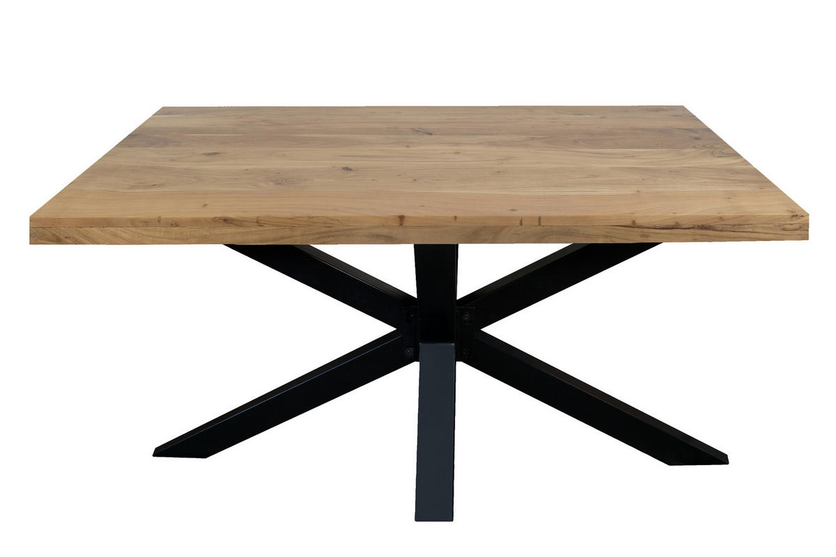 ESSTISCH RIO - Schwarz/Naturfarben, Holz/Metall (100/200/77cm) - SAM