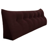 RÜCKENKISSEN für Bett Samt Braun 180 cm - Haselnussfarben, Textil (50/180cm) - Vercart