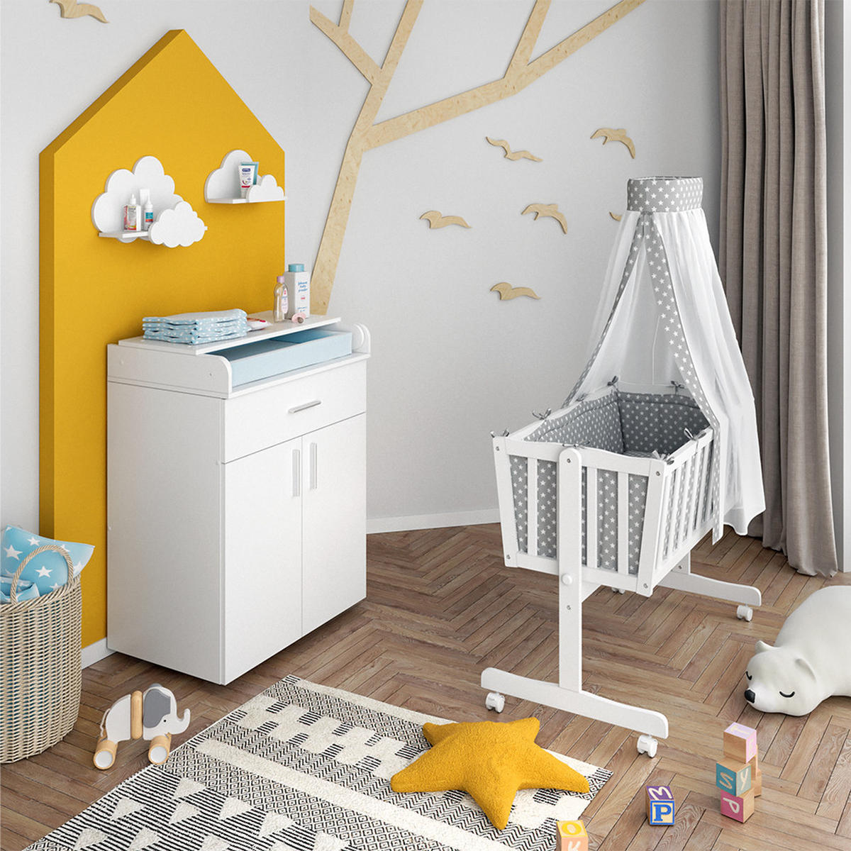 DĚTSKÁ POSTÝLKA Noah Bílá - bílá, dřevo (40/90cm) - VitaliSpa