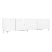 TV-ELEMENT180X40X48CM Weiß Lowboard Mit 4 Türen Und 2 Schubladen - Weiß, Holz (45.01/11/100.99cm) - Raelunyi