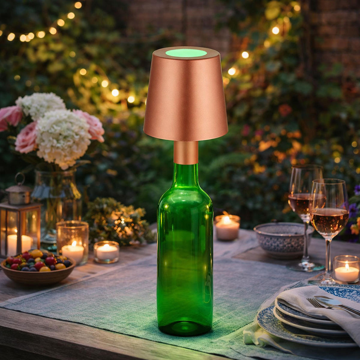 LED TISCHLEUCHTE YARA Gold - Goldfarben, Kunststoff (10.5/10.5/14cm) - Globo Lighting