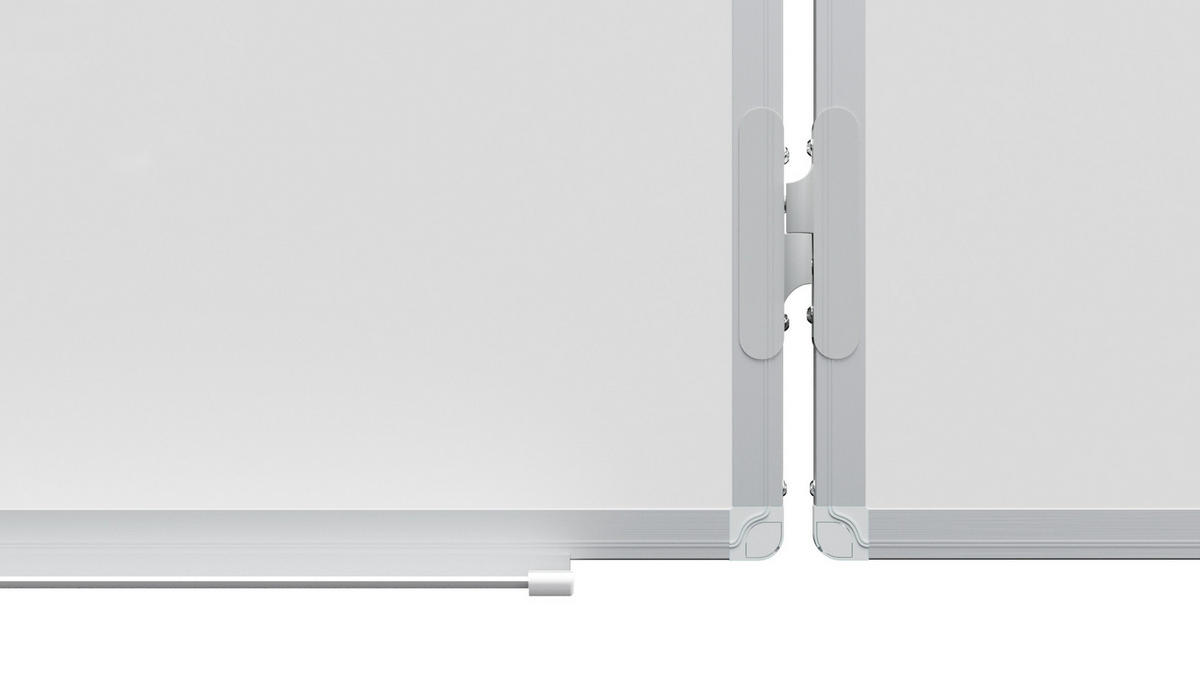 WHITEBOARD Magnetisch Klapptafel 5-flächig 100x170//340cm - Weiß, Metall (100/90/1.3cm) - ALLboards