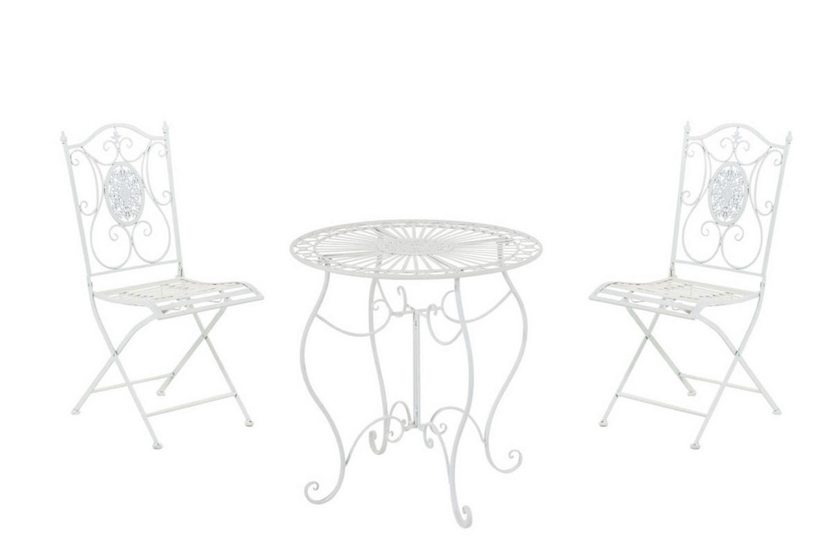 SITZGRUPPE Aldanu weiß - Weiß, Metall - TPFGarden