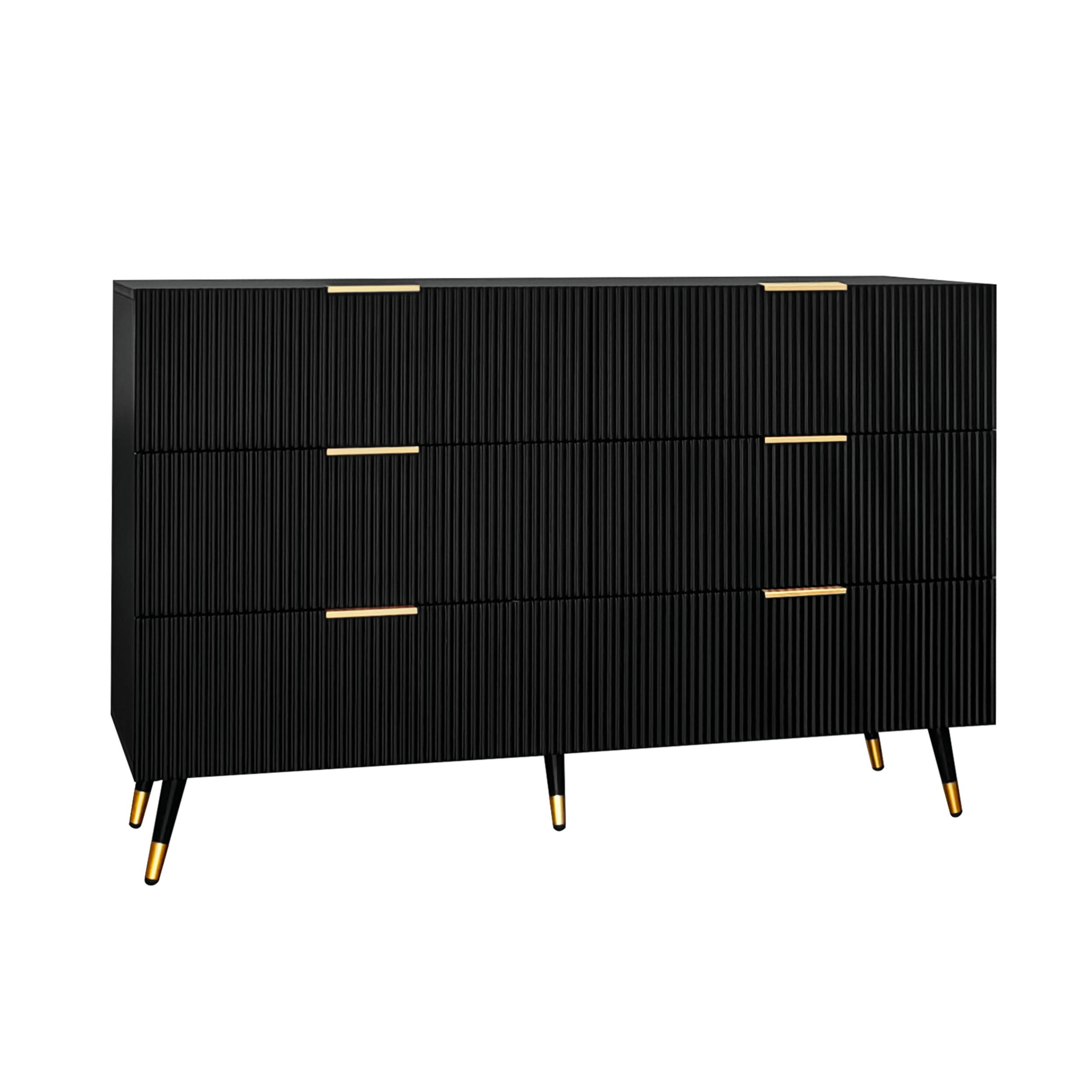 SIDEBOARD Schwarz 120/40/77 cm - Schwarz, Holzwerkstoff (40/77/120cm) - Urban Meuble