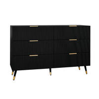 SIDEBOARD Schwarz 120/40/77 cm - Schwarz, Holzwerkstoff (40/77/120cm) - Urban Meuble