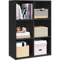 BÜCHERREGAL mit 6 Fächer, Holzwerkstoff, Schwarz - Schwarz, Holzwerkstoff (59.5/89/29cm) - Woltu