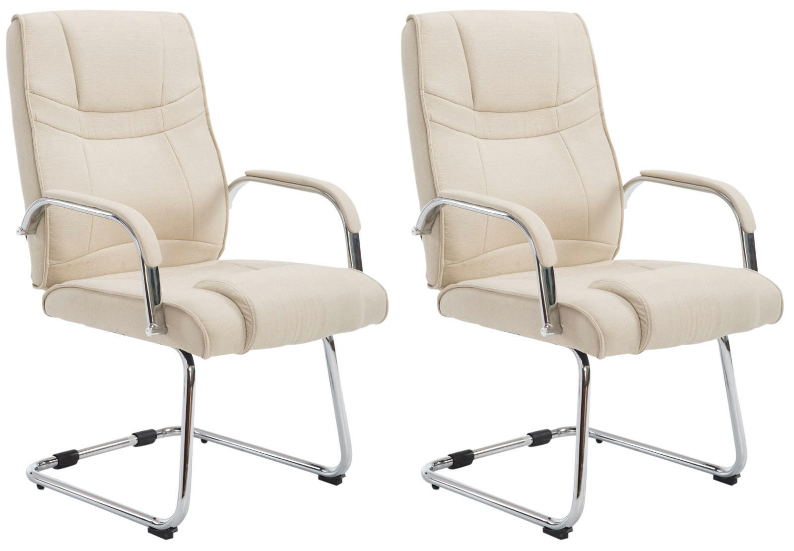 SCHWINGSTUHL 2er Set Stoff creme - Creme, Textil/Metall (60/104/67cm) - CLP