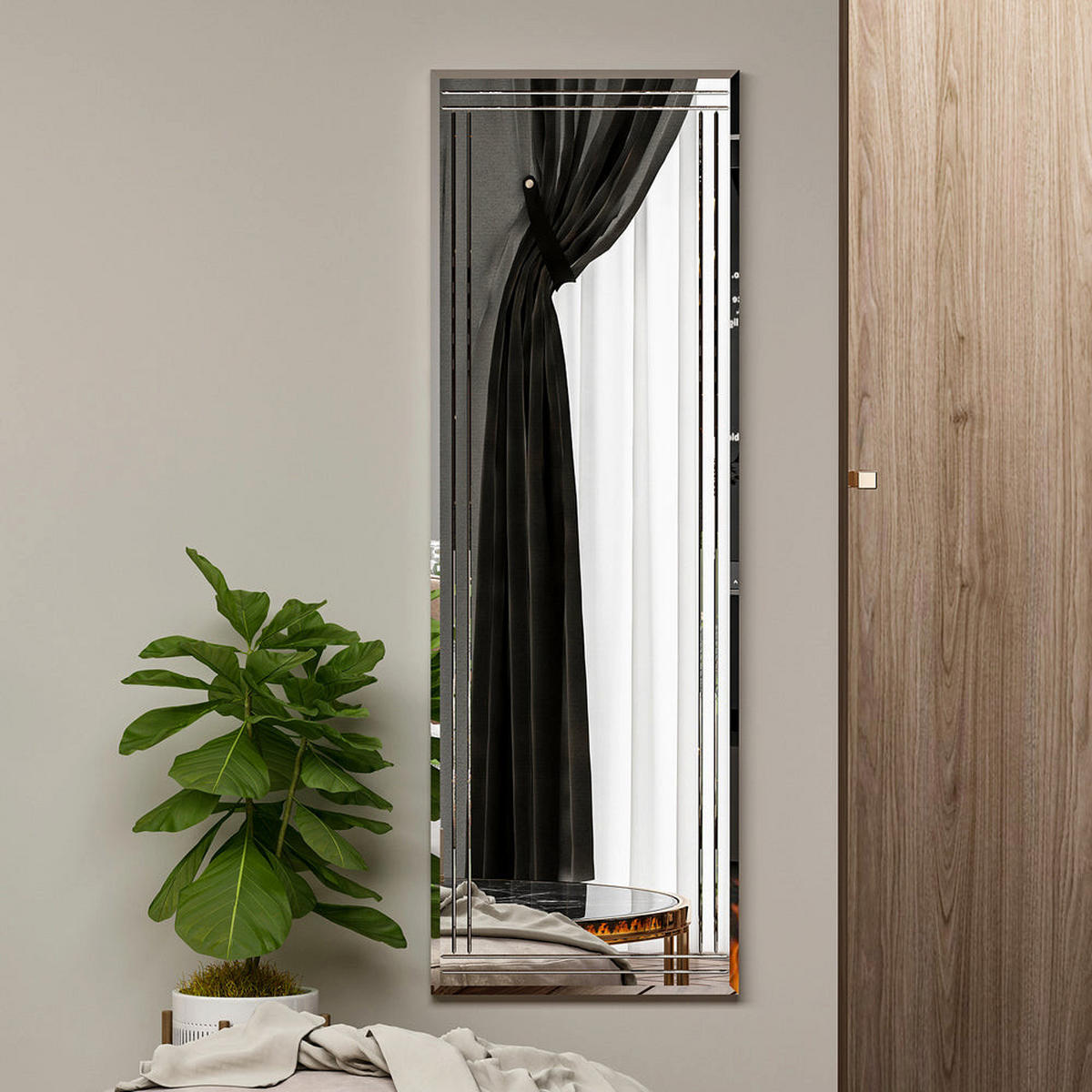 SPIEGEL Buhem 40x120cm - Transparent, Kunststoff (120/40/3.5cm) - moebel17