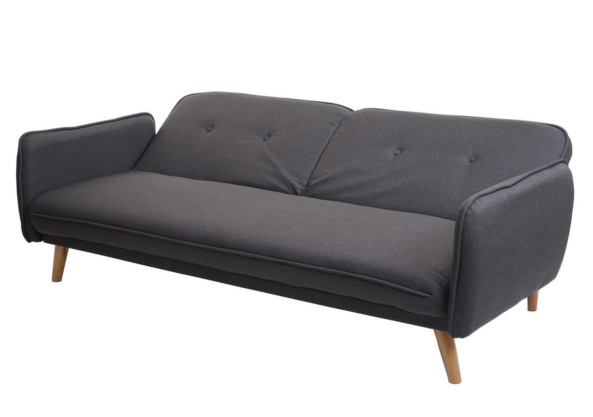 SCHLAFSOFA Anthrazit - Anthrazit, Textil (185/78/85cm) - MCW