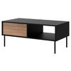 COUCHTISCH Cortina - Schwarz/Braun, Holzwerkstoff/Metall (55/100/45cm) - MIRJAN24