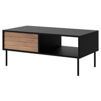 COUCHTISCH Cortina - Schwarz/Braun, Holzwerkstoff/Metall (55/100/45cm) - MIRJAN24