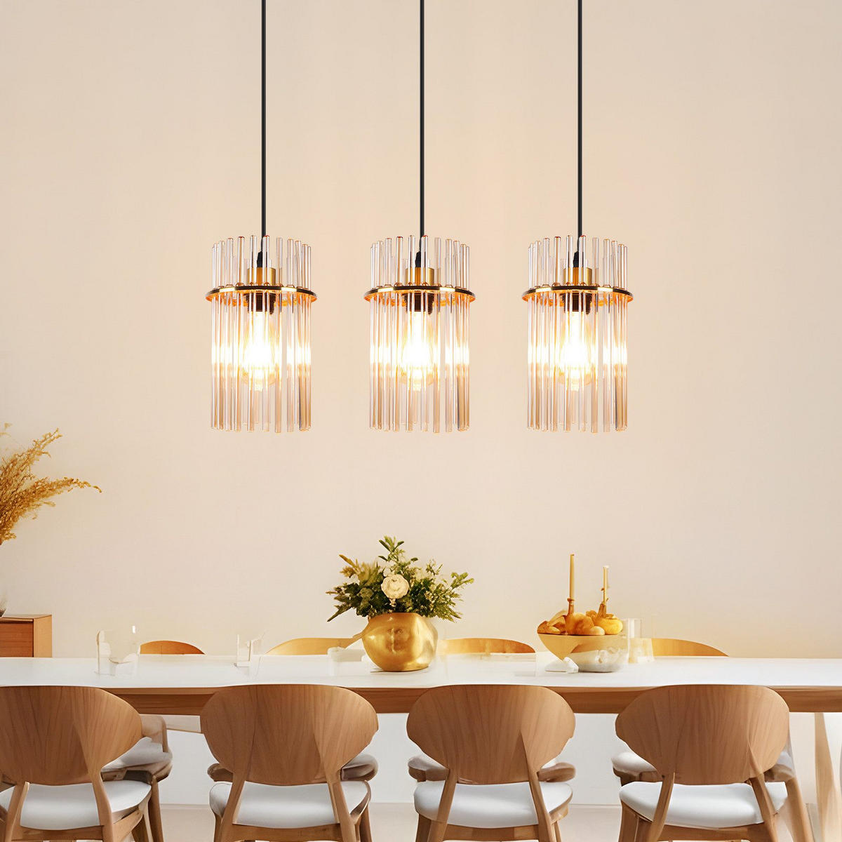 PENDELLEUCHTE BARSINGHAUSEN Ⅲ 48/5/150 cm - Goldfarben, Metall (48/5/150cm) - Nettlife