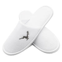 FROTTIERSLIPPER, 10er-Set, Universalgröße, 100% Polyester, Weiß - Weiß, Textil (5/1/29cm) - Zollner
