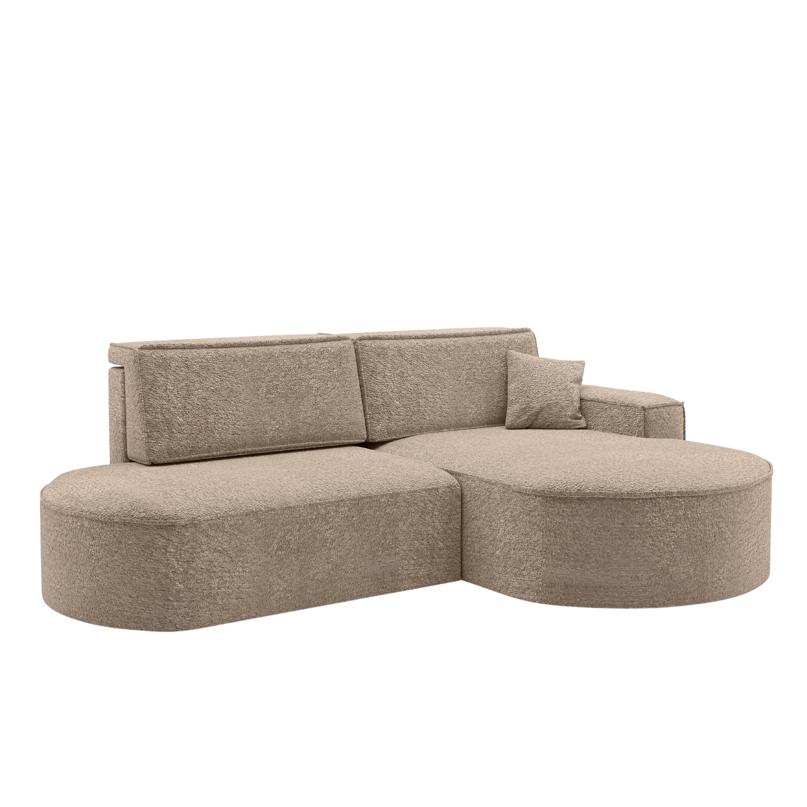 ECKSOFA Modena Pro - Komfort Und Stil stoff Arena Dunkelbeige Rechts - Taupe, Holz (278/179cm) - Kaiser Möbel